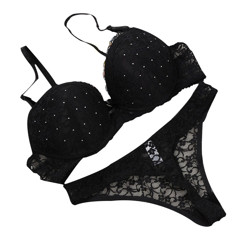 Комплекты Passion Lingerie Glamiss set Black-Red, Чёрный, L/XL Pas_Glamiss set Black-Red L/XL - Passion - Эротические комплекты: лиф и трусики - Купить