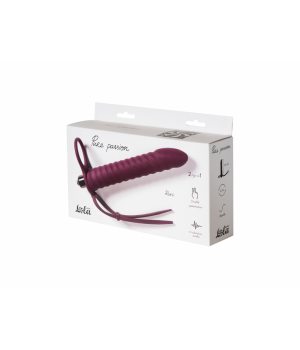 Вибронасадка для Двойного Проникновения Pure Passion Rori Wine Red