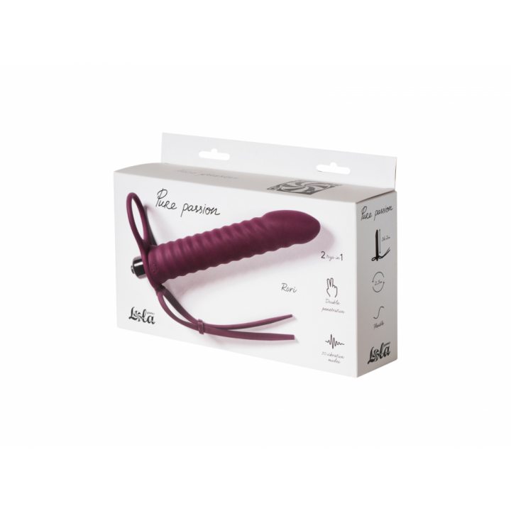 Вибронасадка для Двойного Проникновения Pure Passion Rori Wine Red