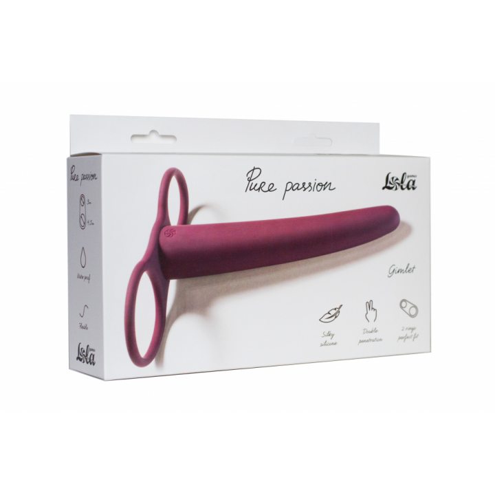 Насадка для двойного проникновения Pure Passion Gimlet Wine red