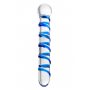 Двусторонний фаллоимитатор Sexus Glass, стекло, прозрачный, 19 см