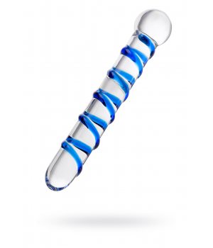 Двусторонний фаллоимитатор Sexus Glass, стекло, прозрачный, 19 см