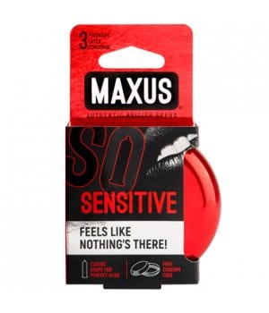 Презервативы ультратонкие Maxus Sensitive в кейсе 3 шт