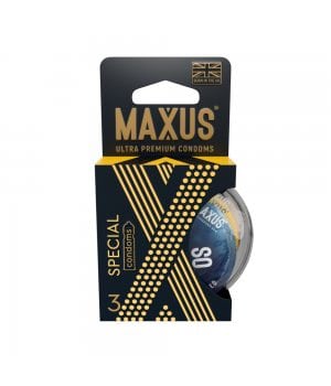 Презервативы точечно-ребристые в кейсе Maxus Special, 3 шт