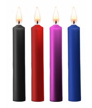 Набор из 4 разноцветных восковых свечей Teasing Wax Candle
