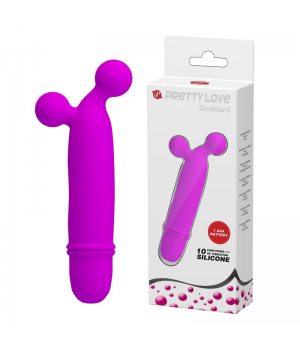 Фиолетовый вибратор Pretty Love Antony - 11,7 см