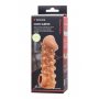 Телесная закрытая насадка с шариками Cock Sleeve 010 Size L - 17,6 см