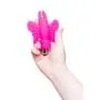 Розовая насадка на палец Finger Bang-her Vibe с вибрацией