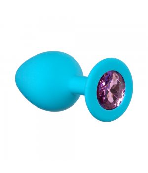 Анальная пробка Emotions Cutie Turquoise light purple crystal