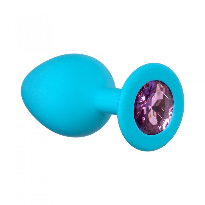 Анальная пробка Emotions Cutie Turquoise light purple crystal