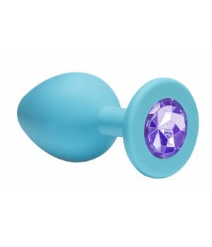 Анальная пробка Emotions Cutie Turquoise light purple crystal