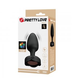 Силиконовая анальная пробка с вибрацией