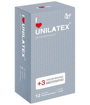 Презервативы Точечные 12 шт.+3 Unilatex Dotted