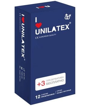Презервативы Особопрочные 12 шт.+3 Unilatex Extra Strong