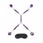 Lux Fetish Фиолетовый набор фиксаций на кровати Classic Bedspreader