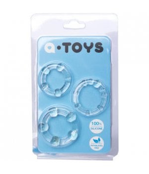 Набор эрекционных колец Toyfa A-toys, прозрачные