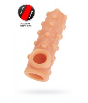 Телесная насадка с пупырышками и открытой головкой Nude Sleeve