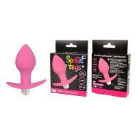 Анальная вибровтулка с ограничителем SweetToys