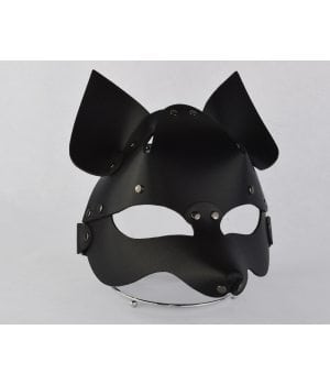 Пикантная черная маска с ушками
