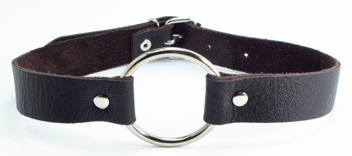 Купить Кляп кольцо из кожи BDSM Light не дорого по цене 550 руб. в секс ...